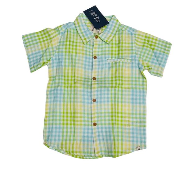NWT Me & Henry London 4/5Y Lemon Lime Shirt - Picture 1 of 5